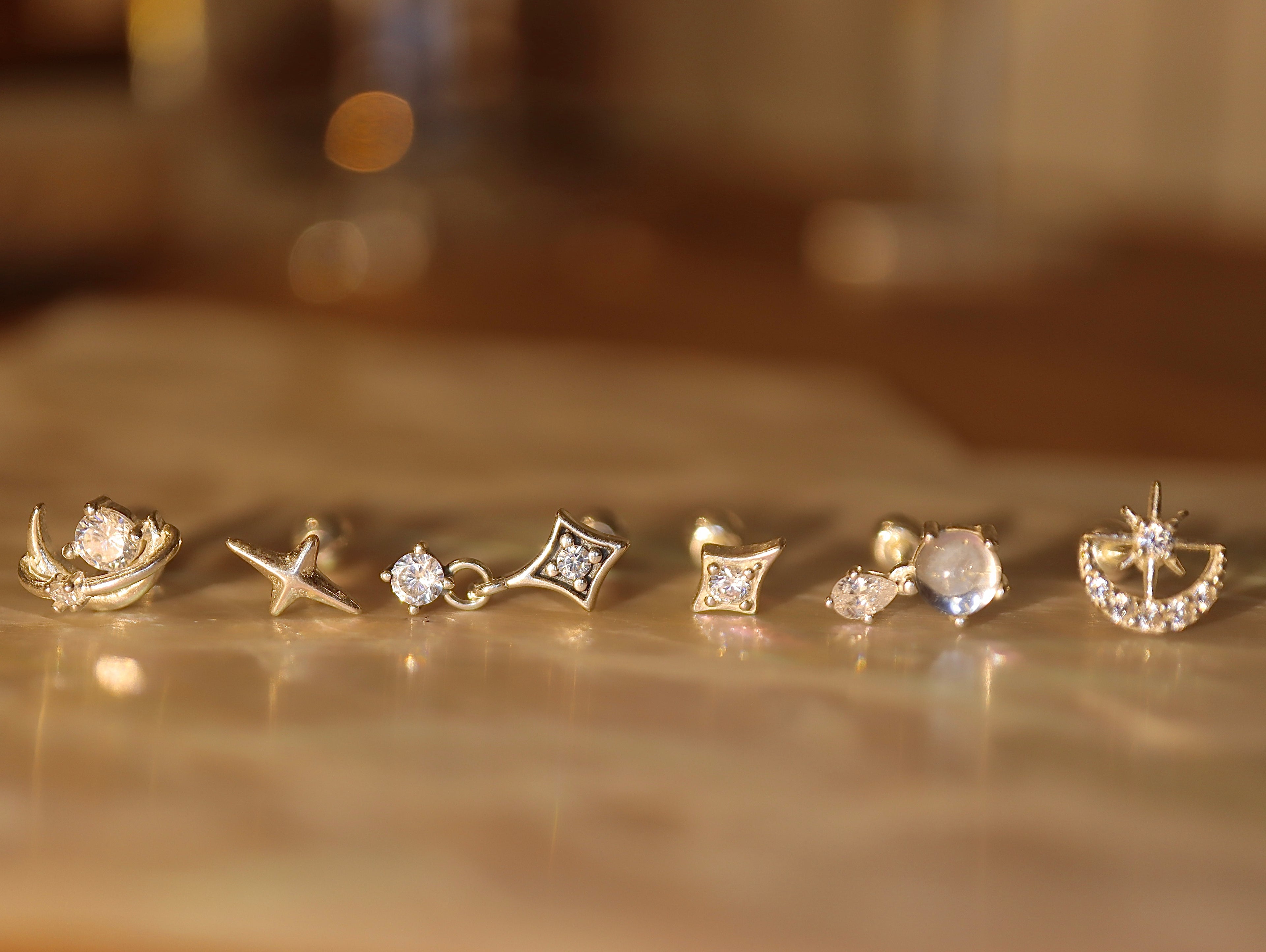 Lyra Heart Drop Stud 925 silver Earring