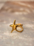 Starfish stainless steel open size ring