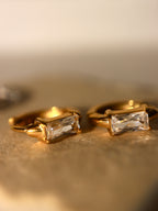 Waterproof Sparkle Huggie Hoop Earrings