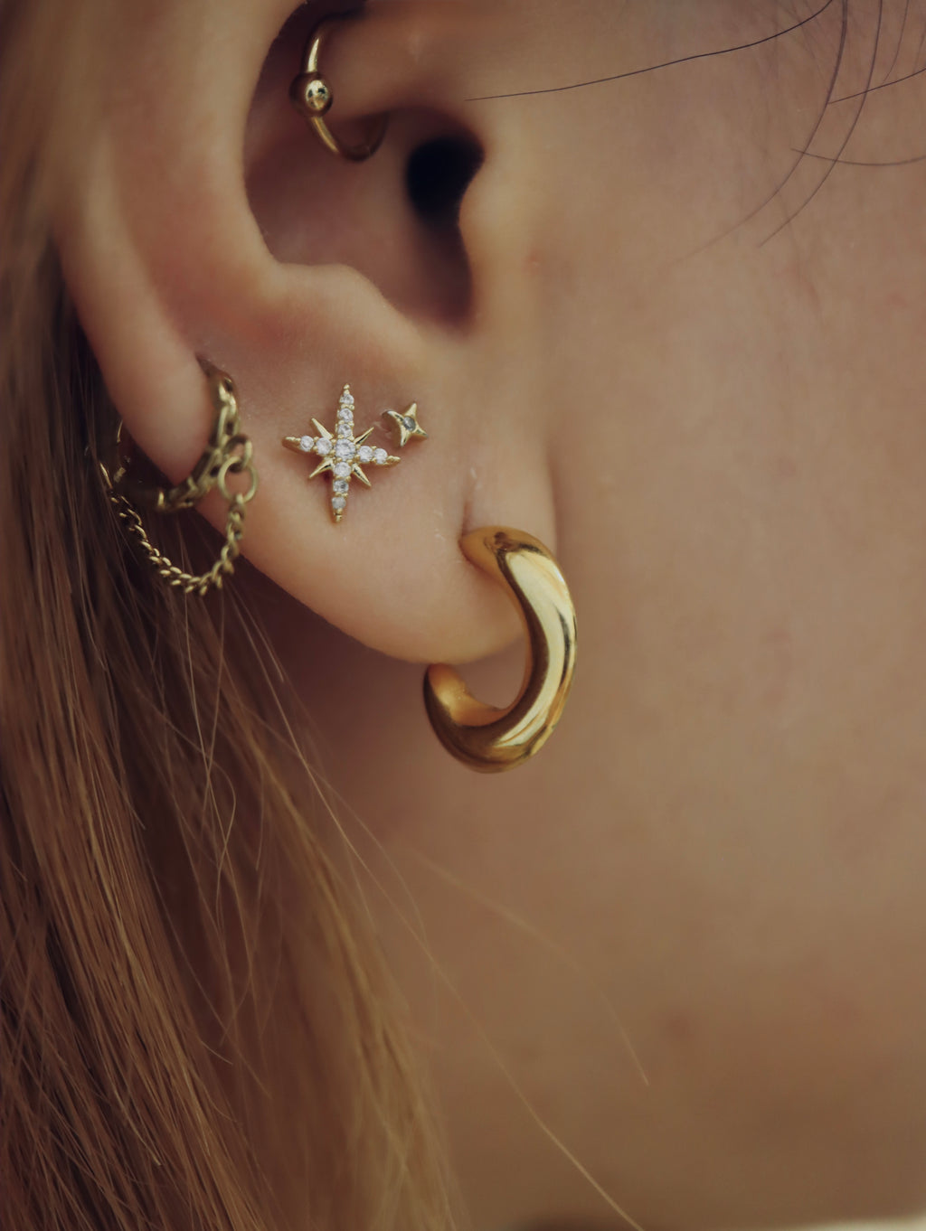 Stainless steel hoop earrings