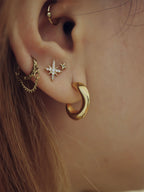 Stainless steel hoop earrings