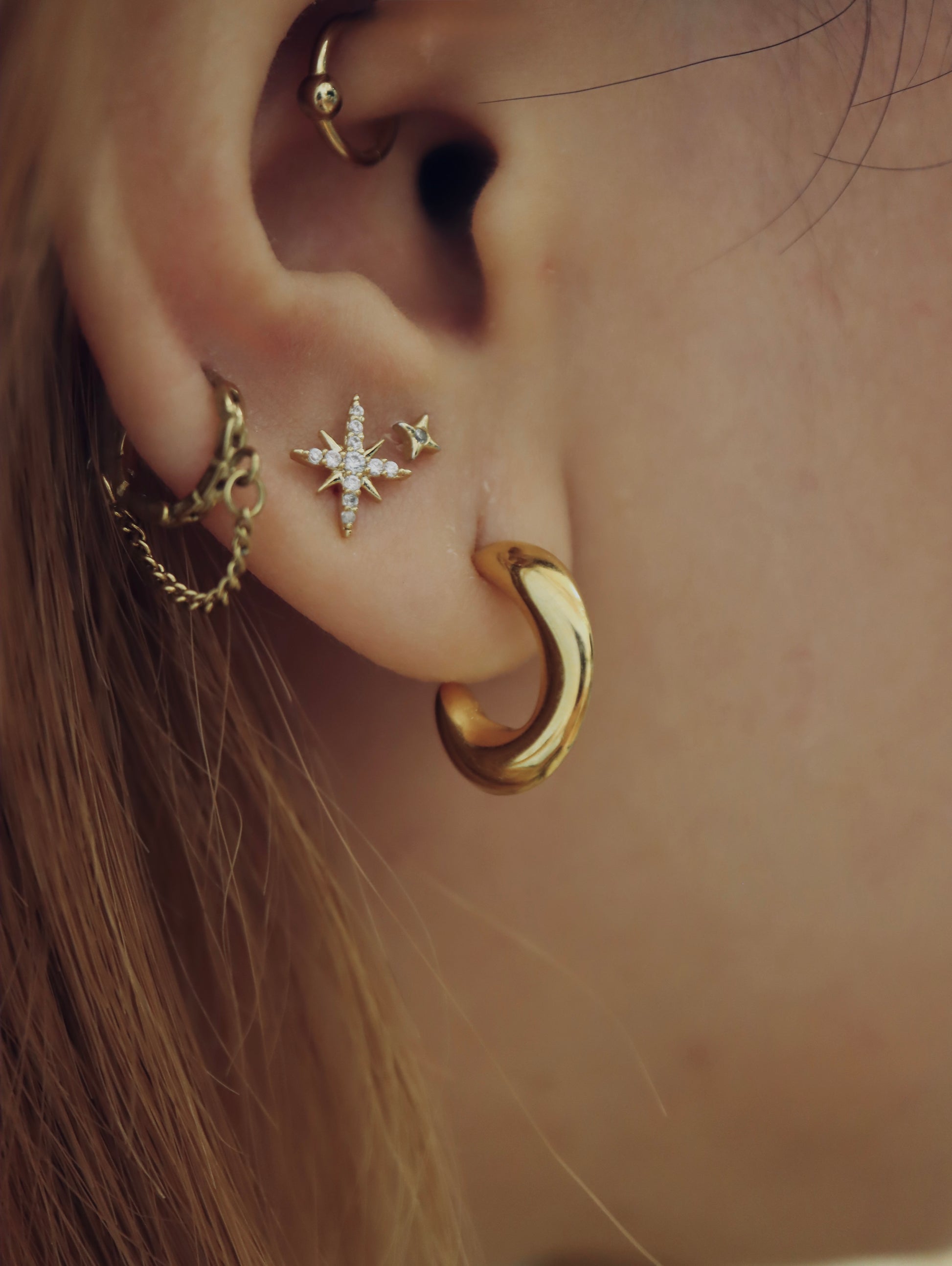 Stainless steel hoop earrings