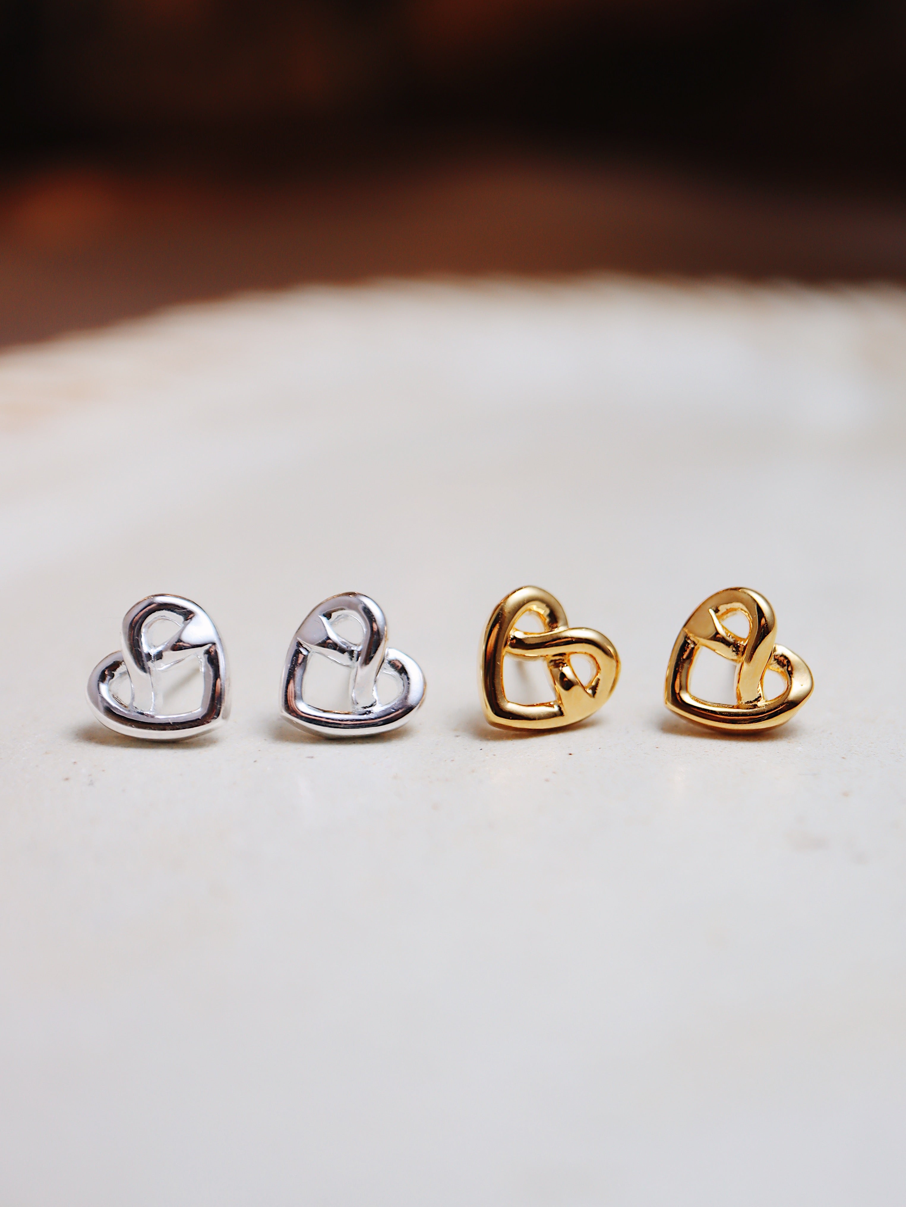 Knot love silver925 earrings