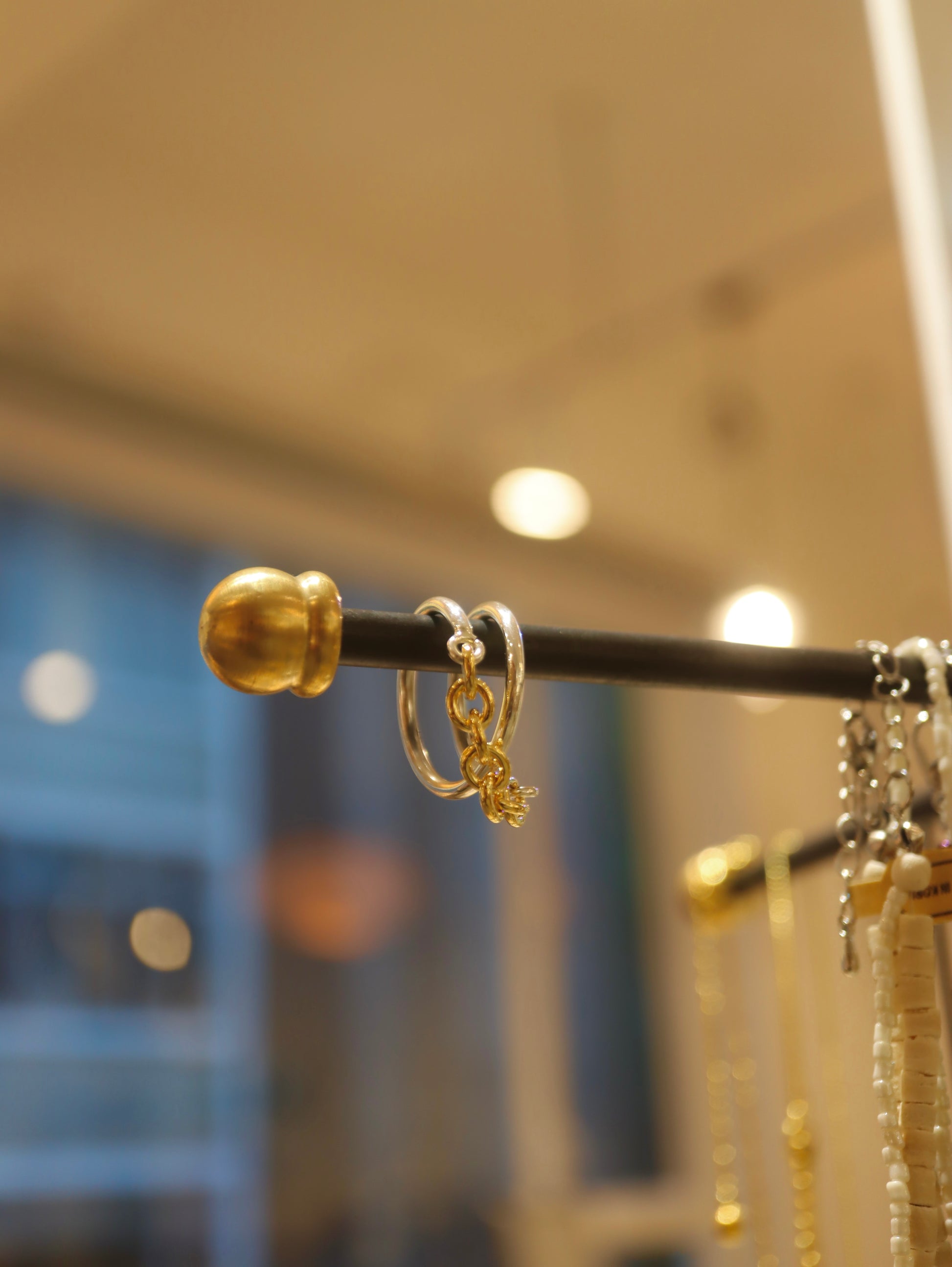 Mix tone chain 925 silver ring