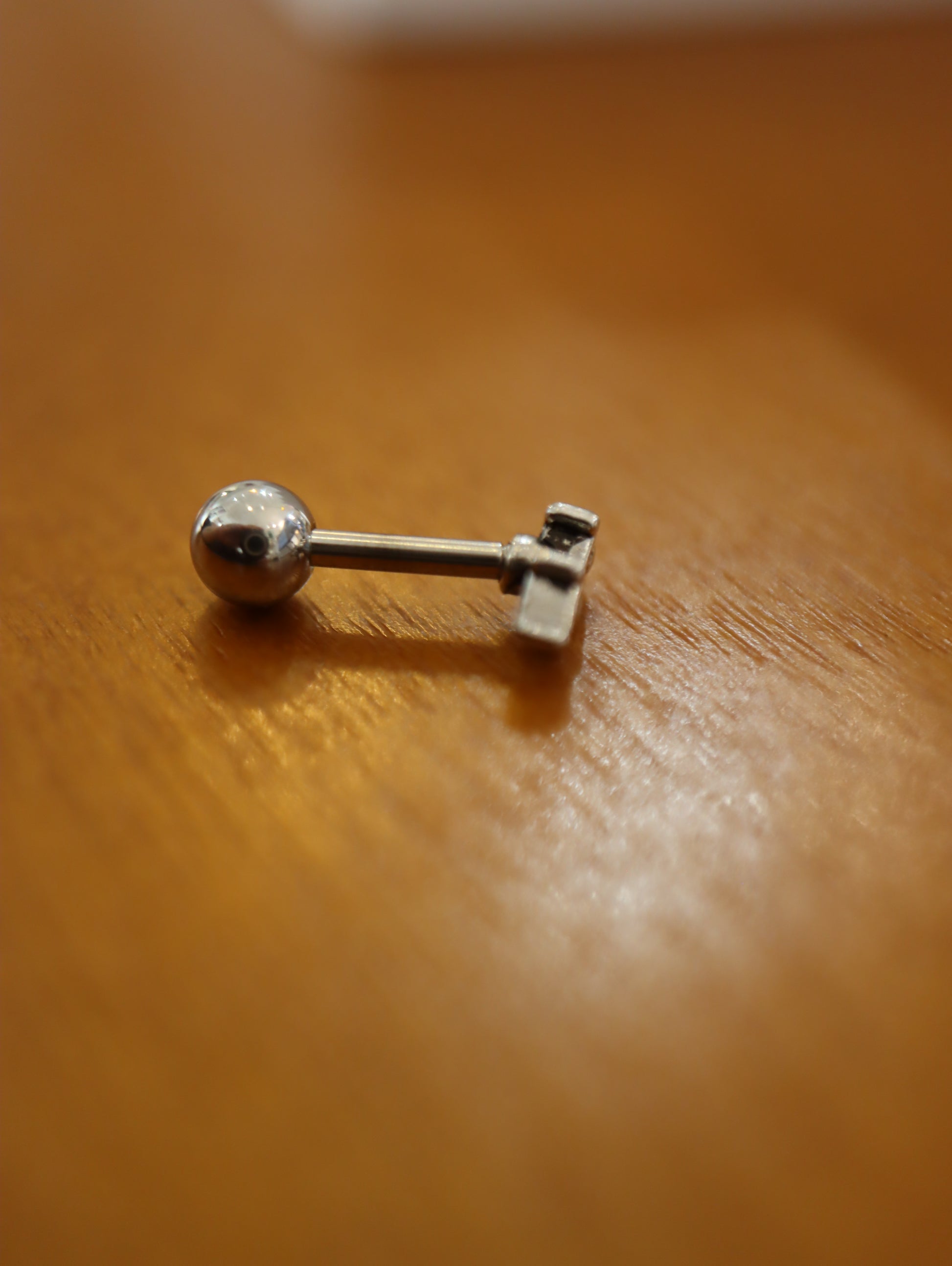 Double lozenge surgical steel piercing earring (1pc)