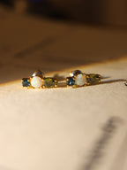 Sapphire Opal Stud Earrings