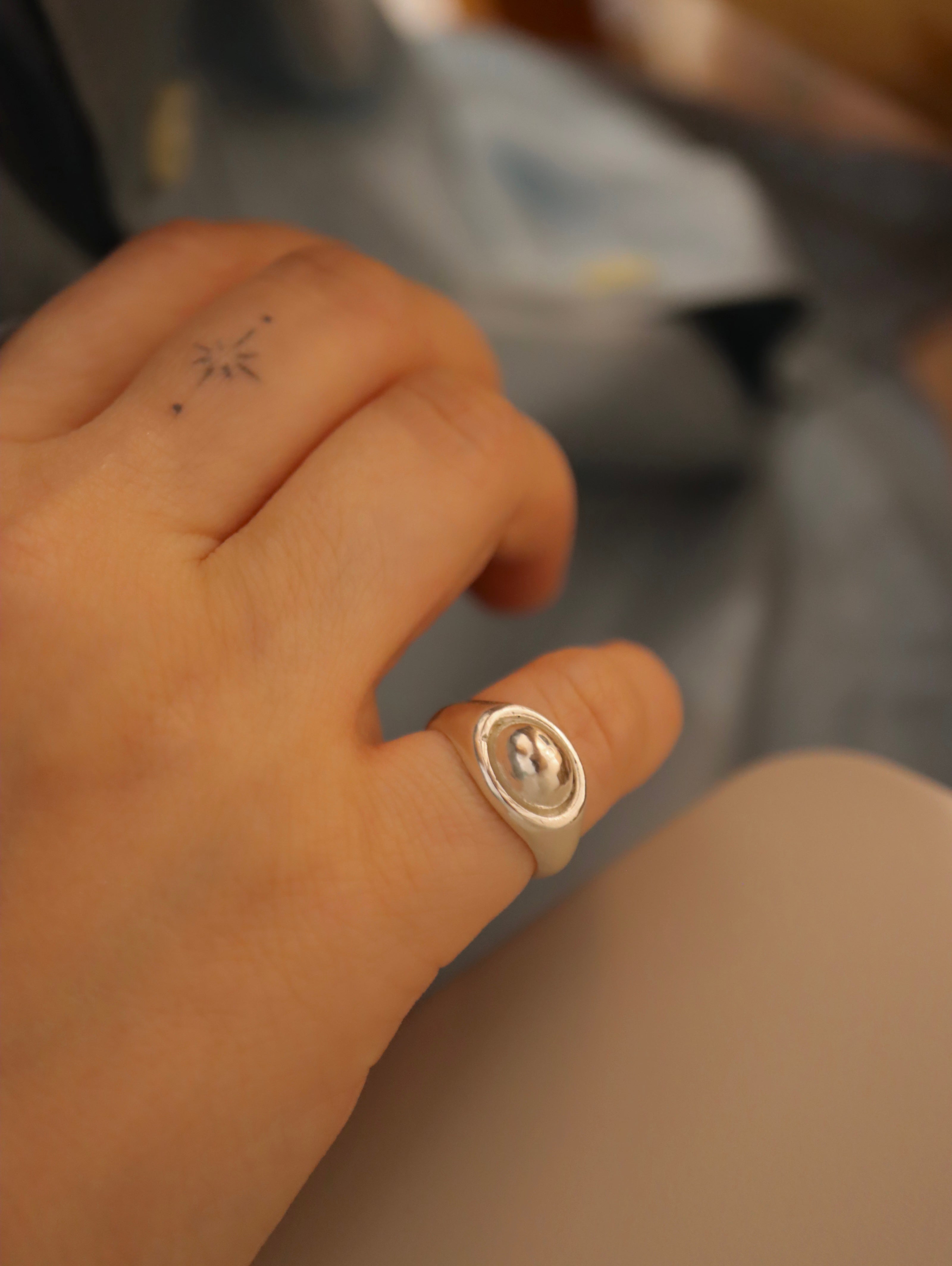 Orbital 925 Silver Pinky Ring