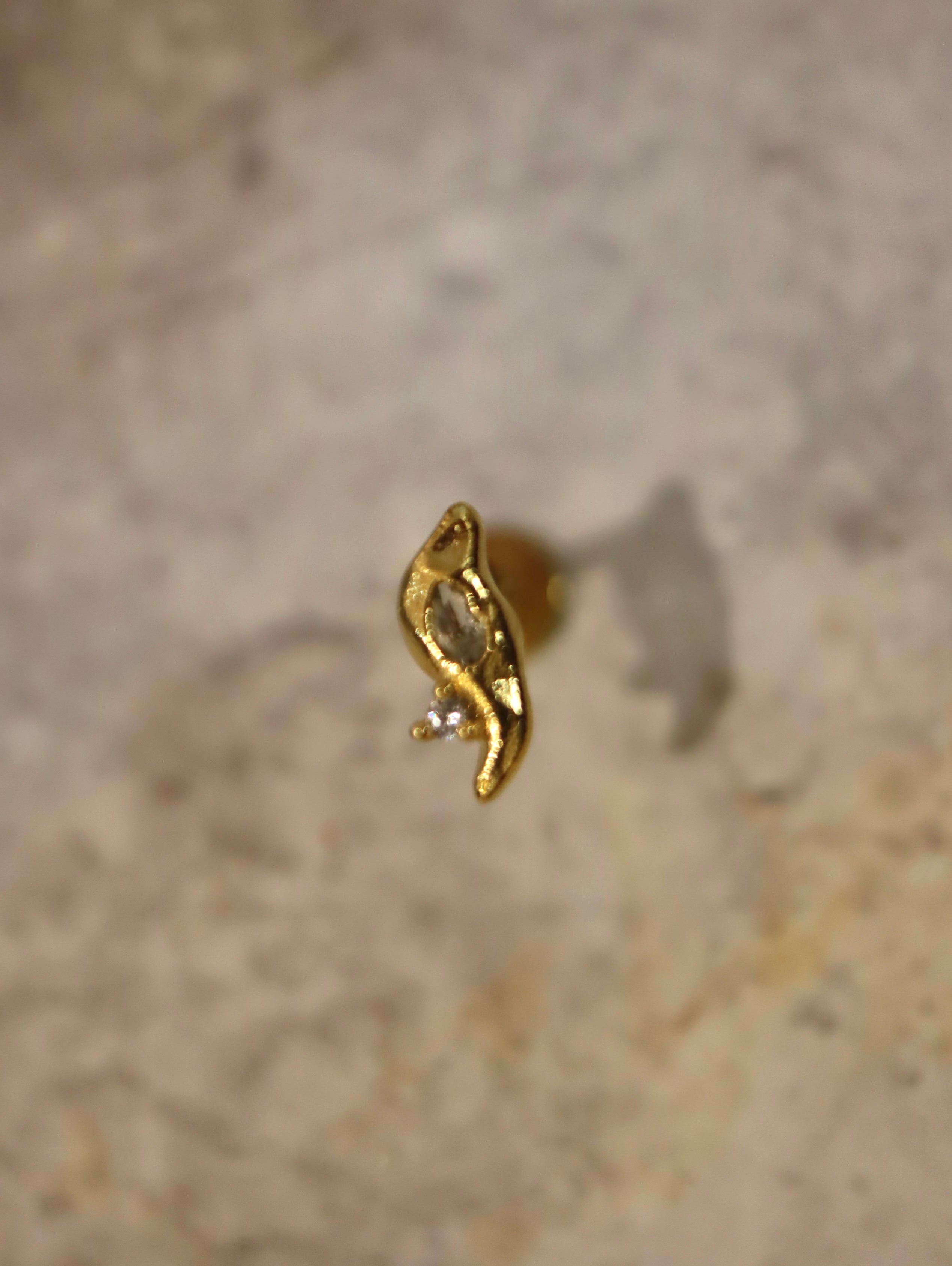 Swift Stud 925 Silver Flat back Piercing (1pc)