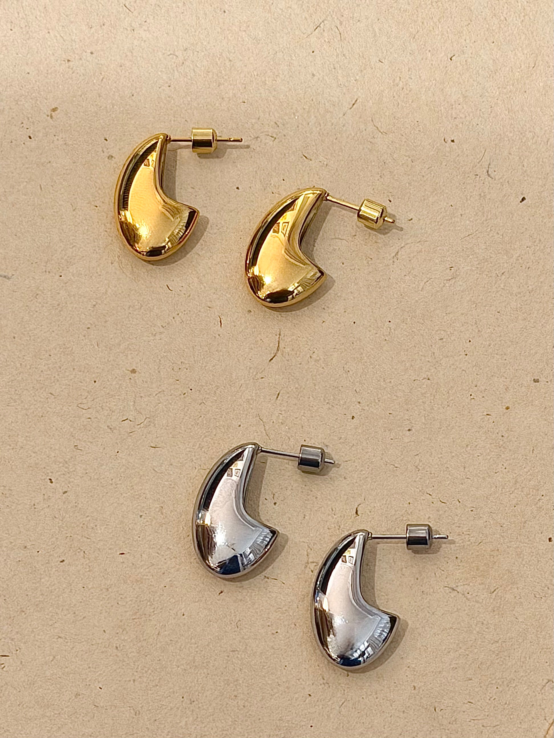 Eclipse Curve Stainless Steel Earrings