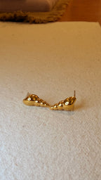 Conch Stud Brass Earrings
