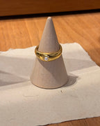 Open size stud pearl ring