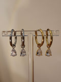 Hinged stainless steel drop earrings