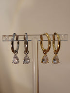 Hinged stainless steel drop earrings