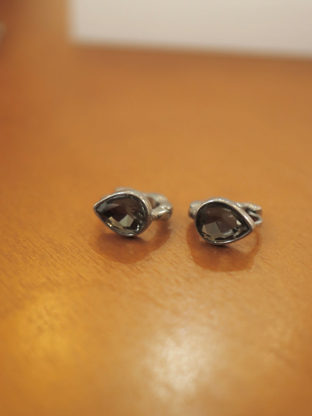 Noir Nebula Teardrop surgical steel earrings