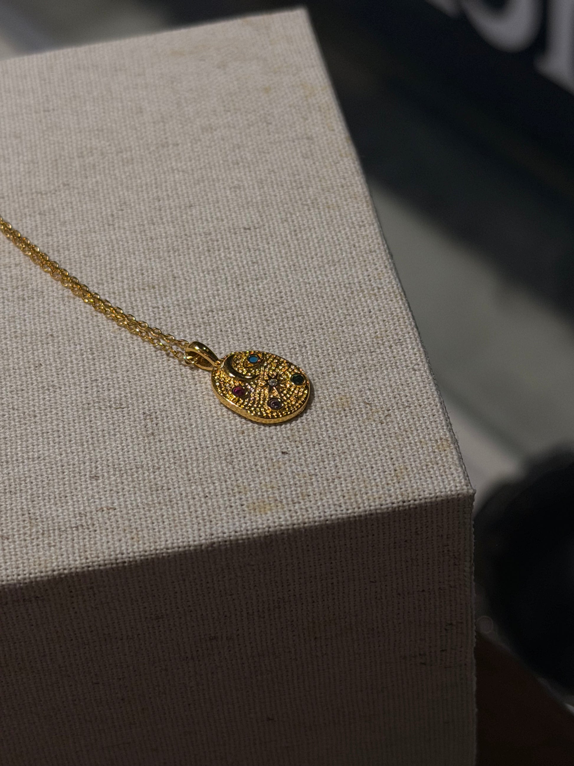 Coin oval necklace