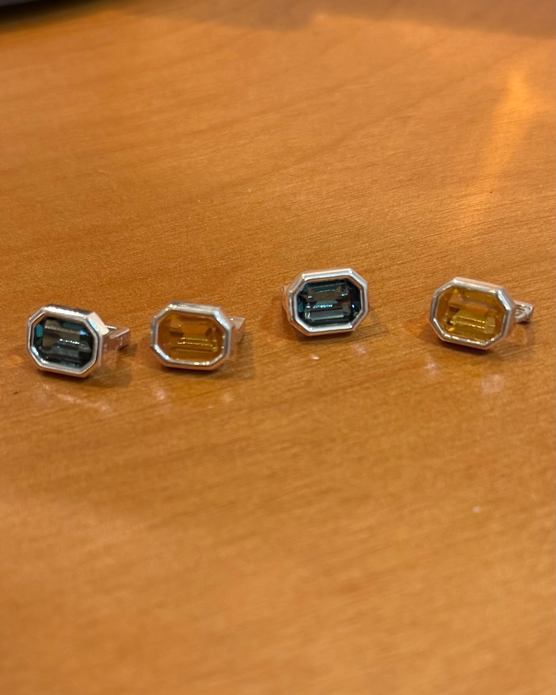 925 silver Topaz One Touch Earrings