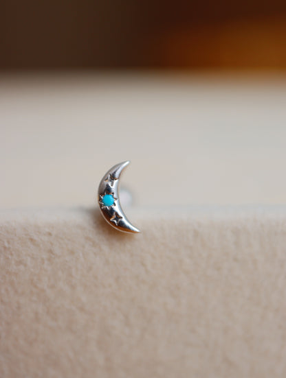 Mini crescent stud surgical steel piercing