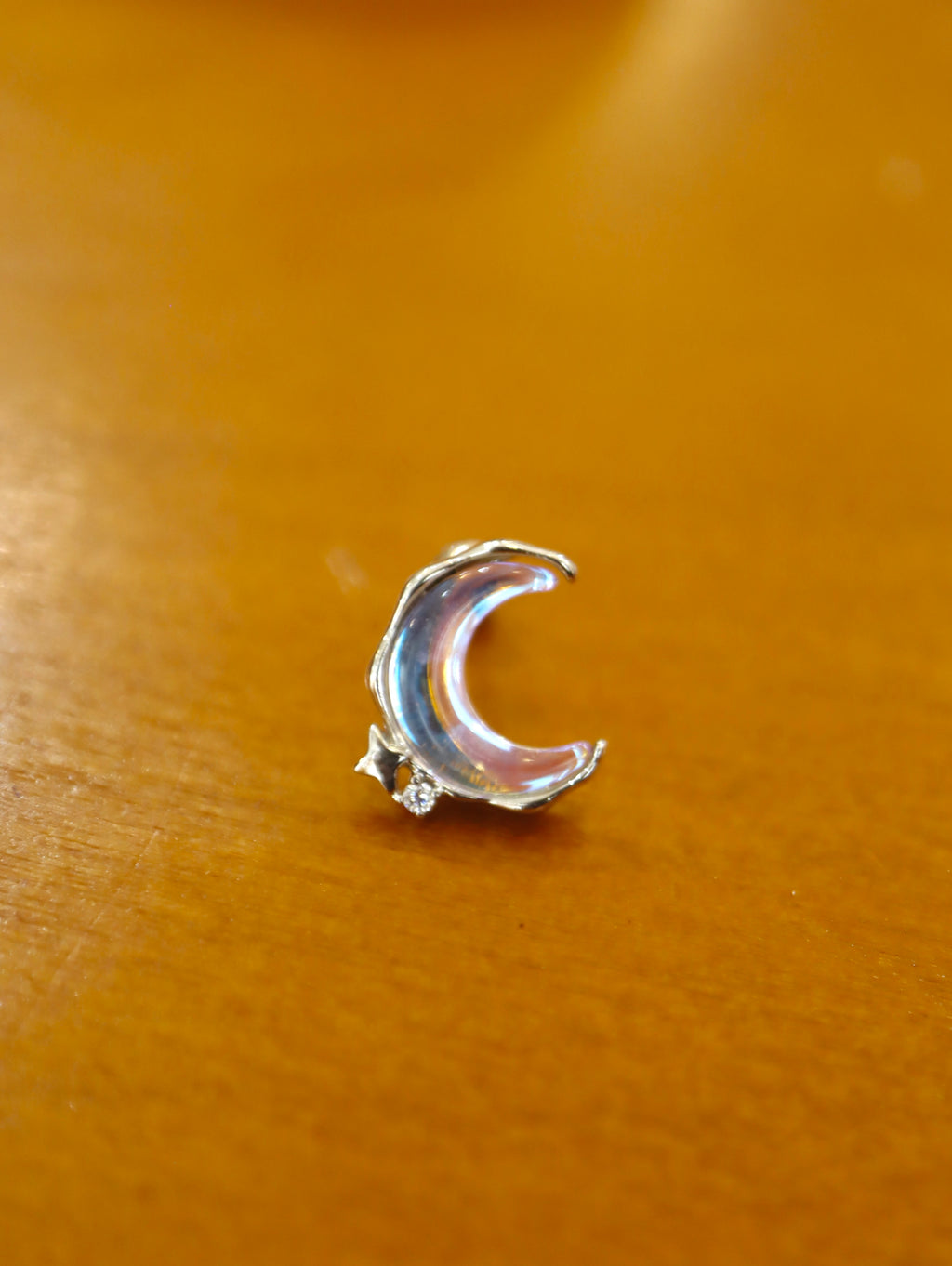 Crescent metallic surgical steel piercing (1pc)