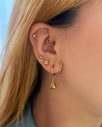 Molten Waterdrop Hoop Stainless Steel Earrings