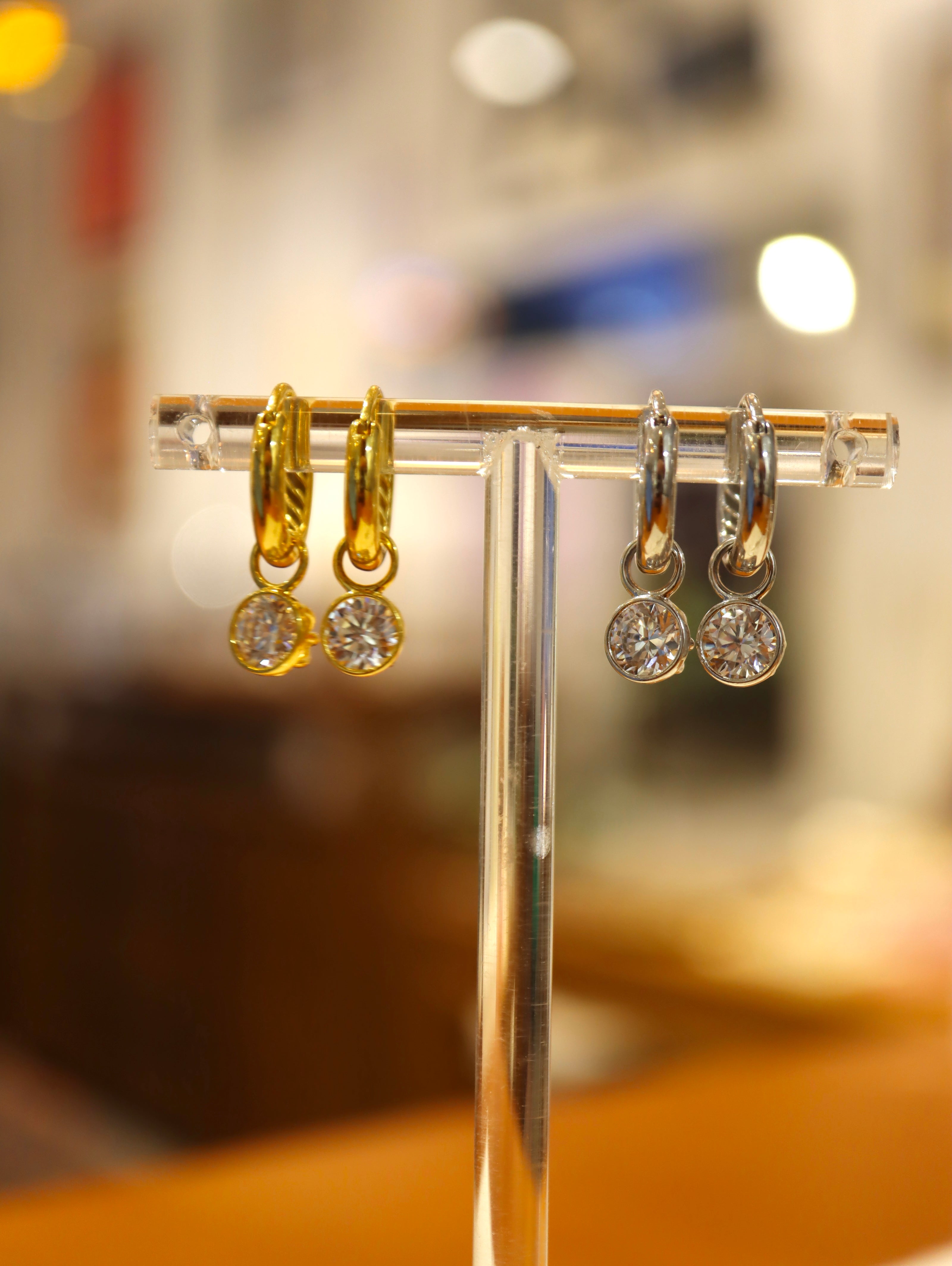 925 silver Premium CZ hoop earrings