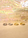 Rainbow cz hinged hoop earrings
