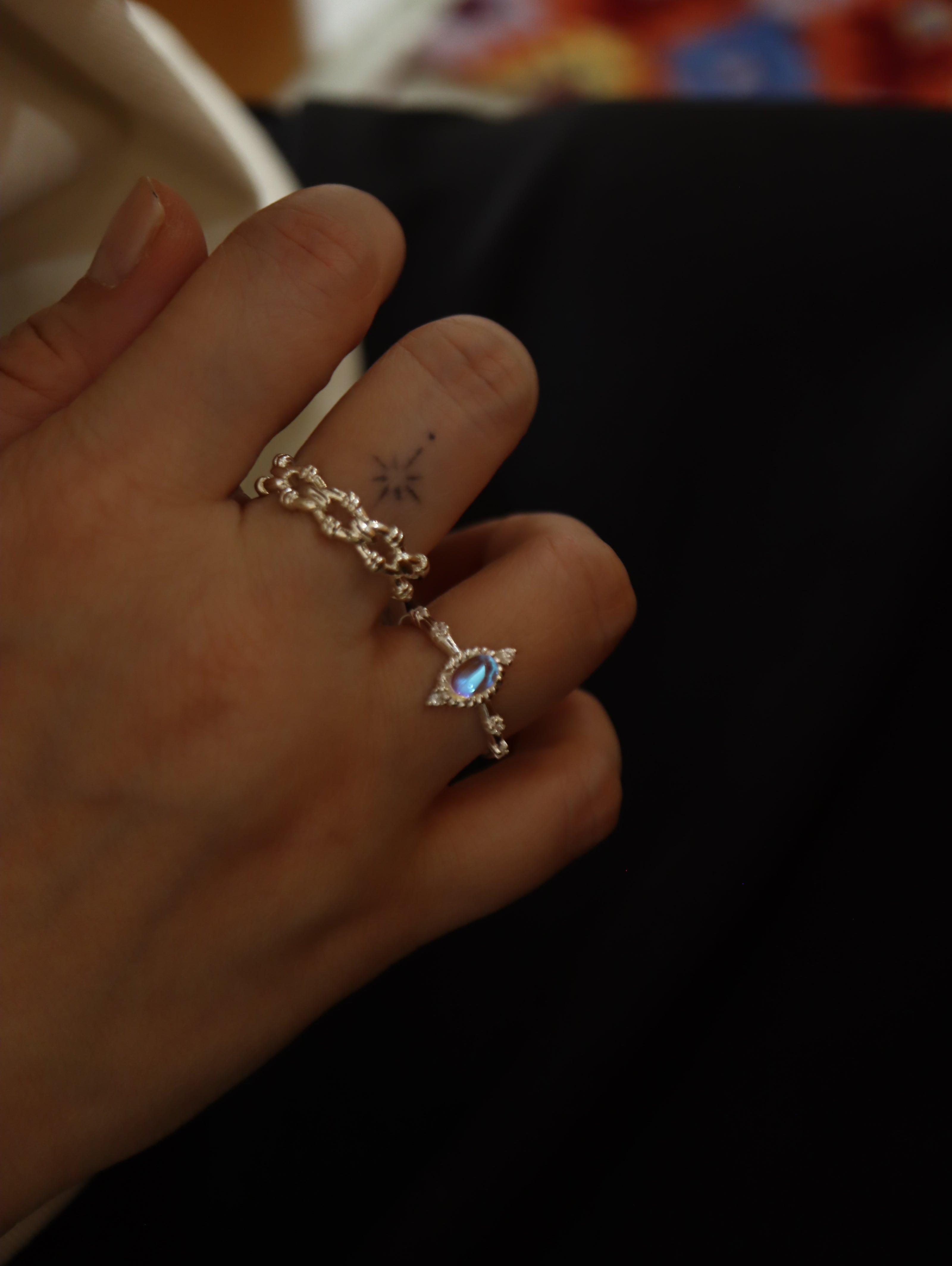Interlock double silver925 ring