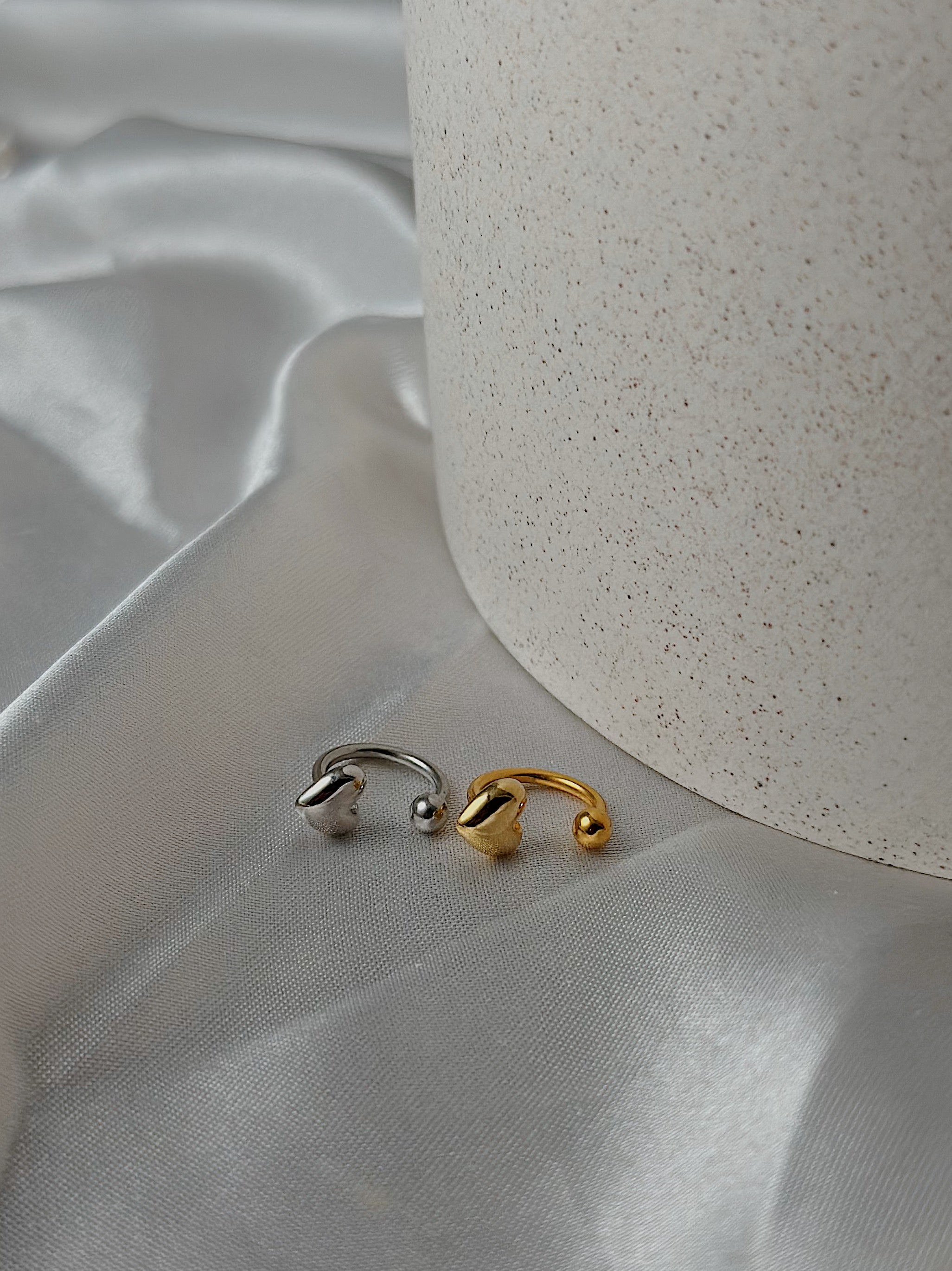 Heart & ball end piercing surgical steel (1pc)