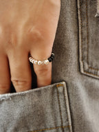 Mix colour beaded stretch ring