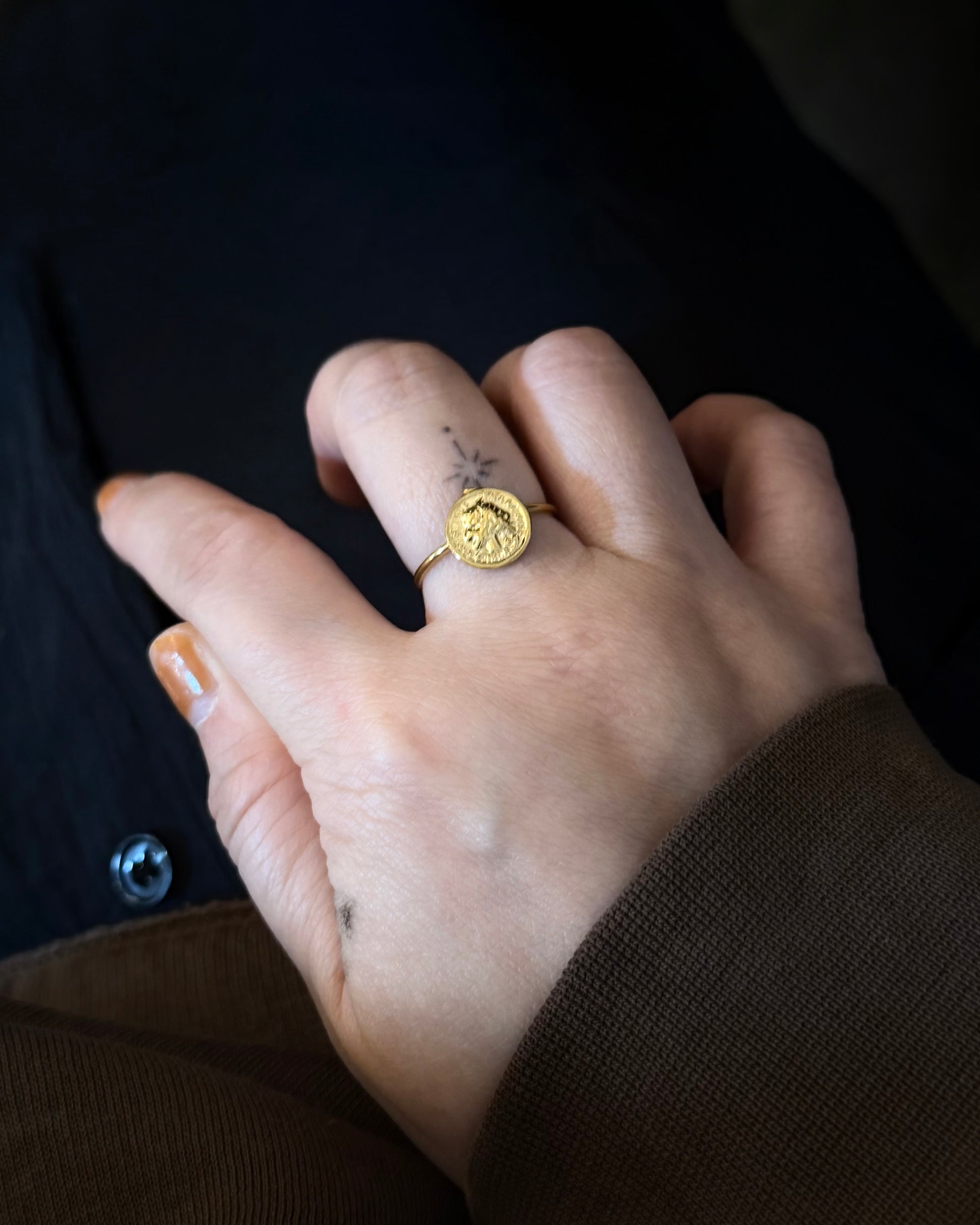 Coin stainless steel ring