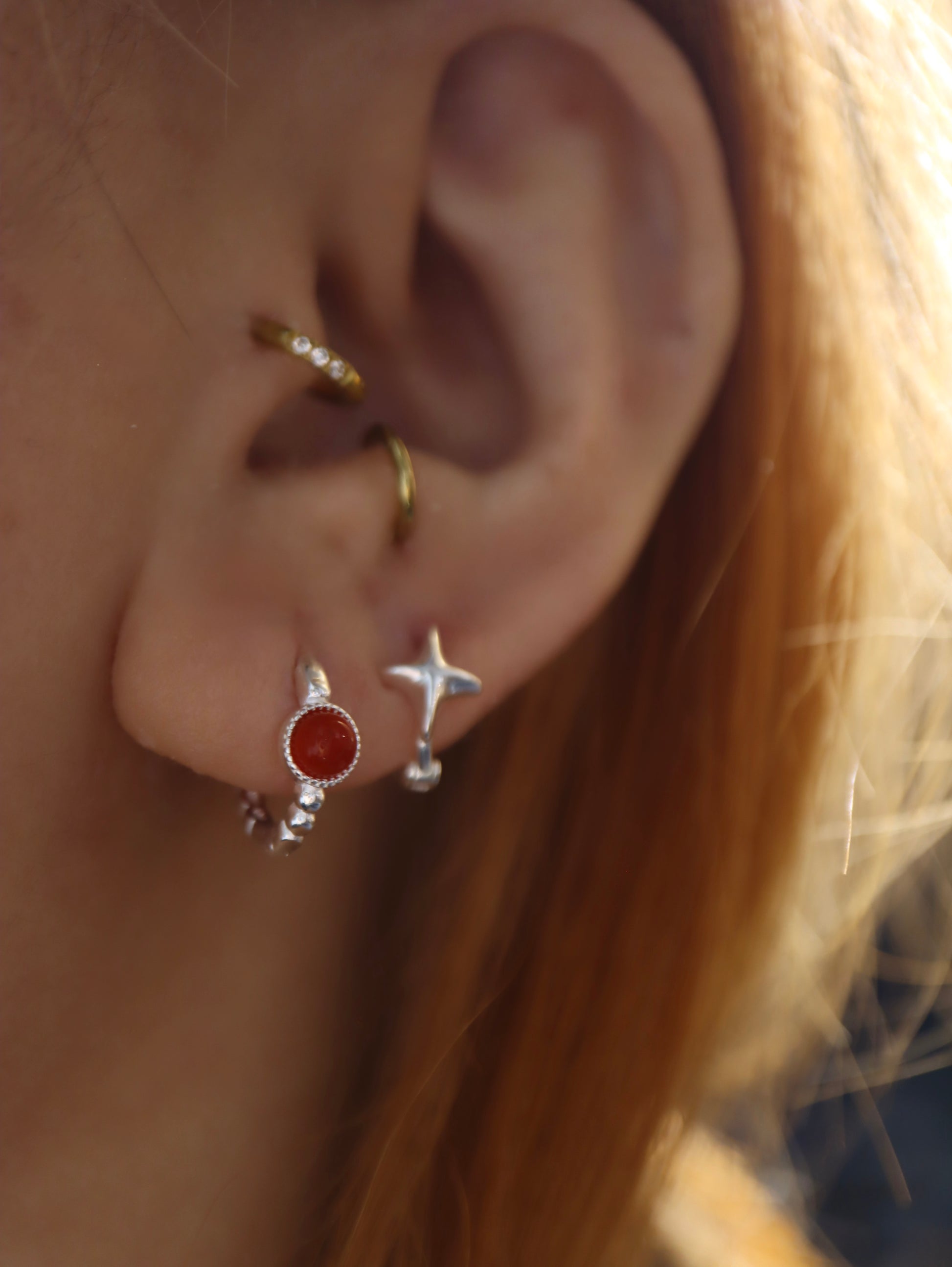 925 silver hoop earrings