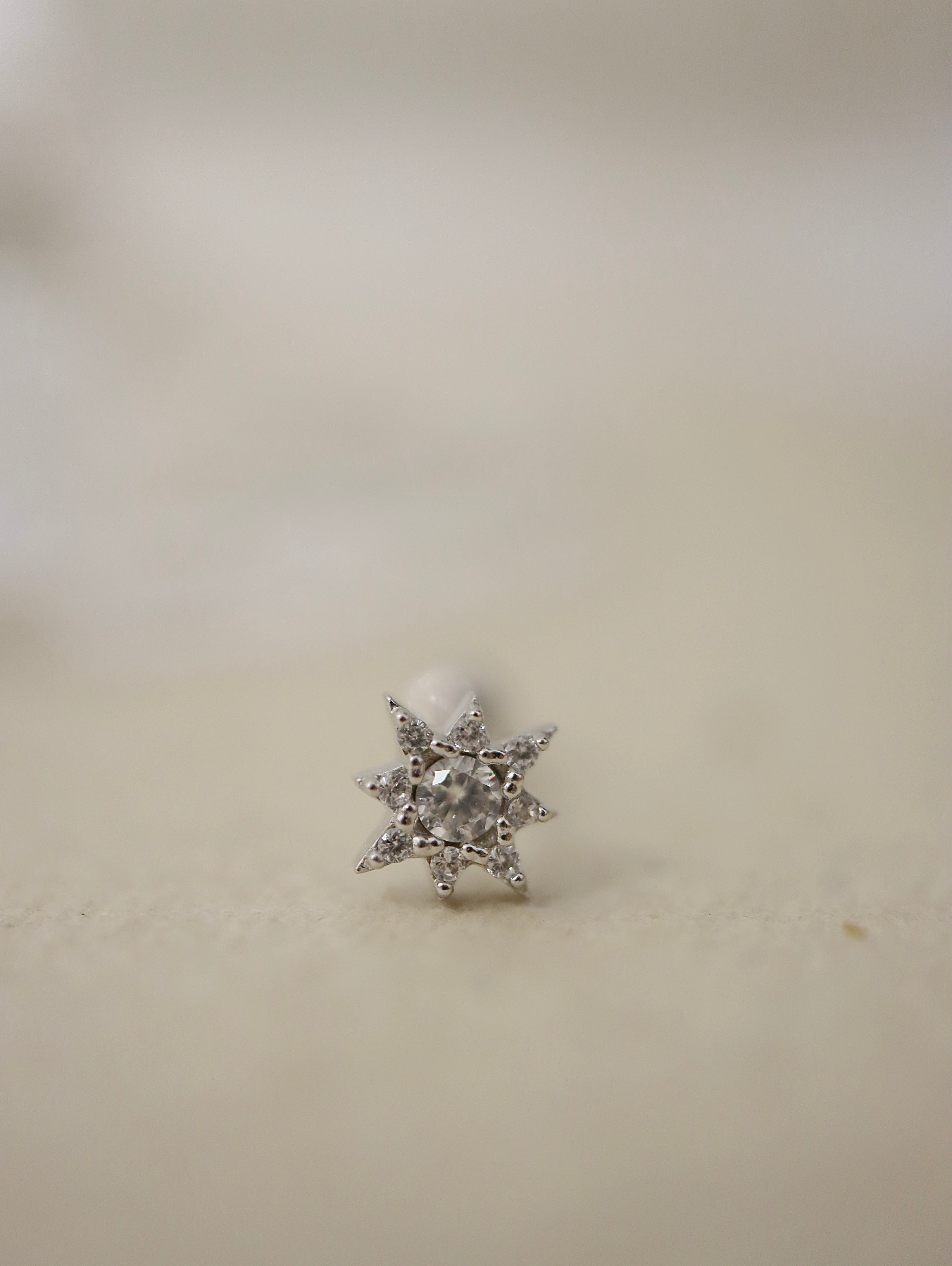 Astral Sparkle 925 Silver Piercing Stud Earring (1pc)