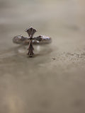 Cross stainless steel ring