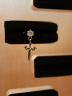 Dangling Sword Charm Stud Surgical Steel Piercing Earring (1pc)