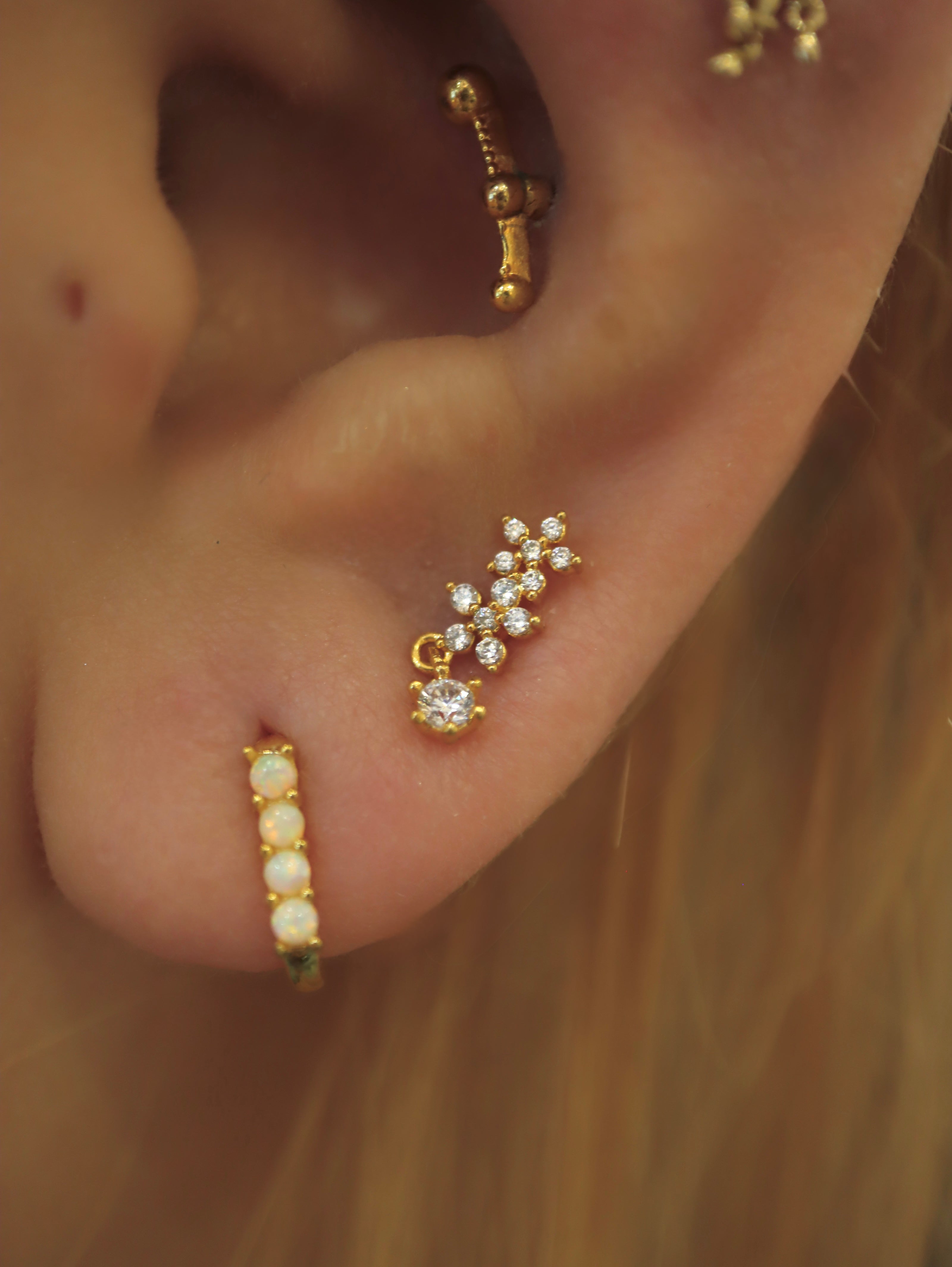 Lyra Stud Cz Piercing Earring (1pc)
