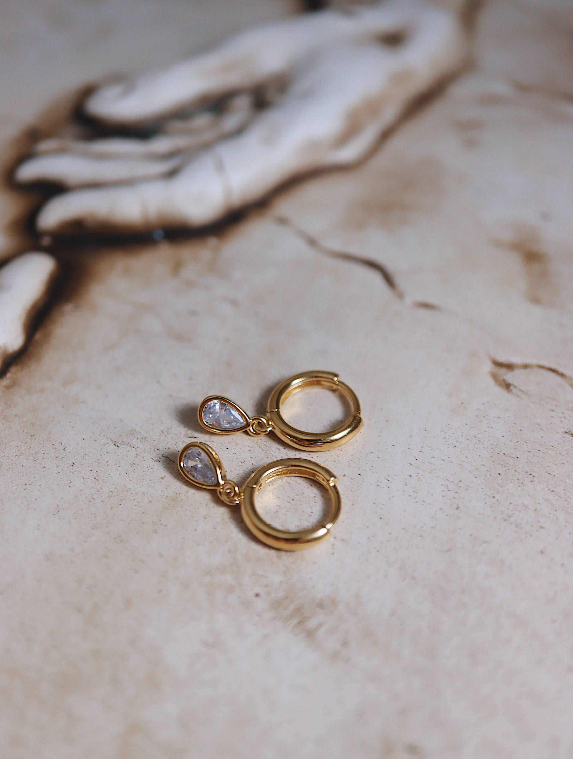 Drop teardrop cz S925 earrings
