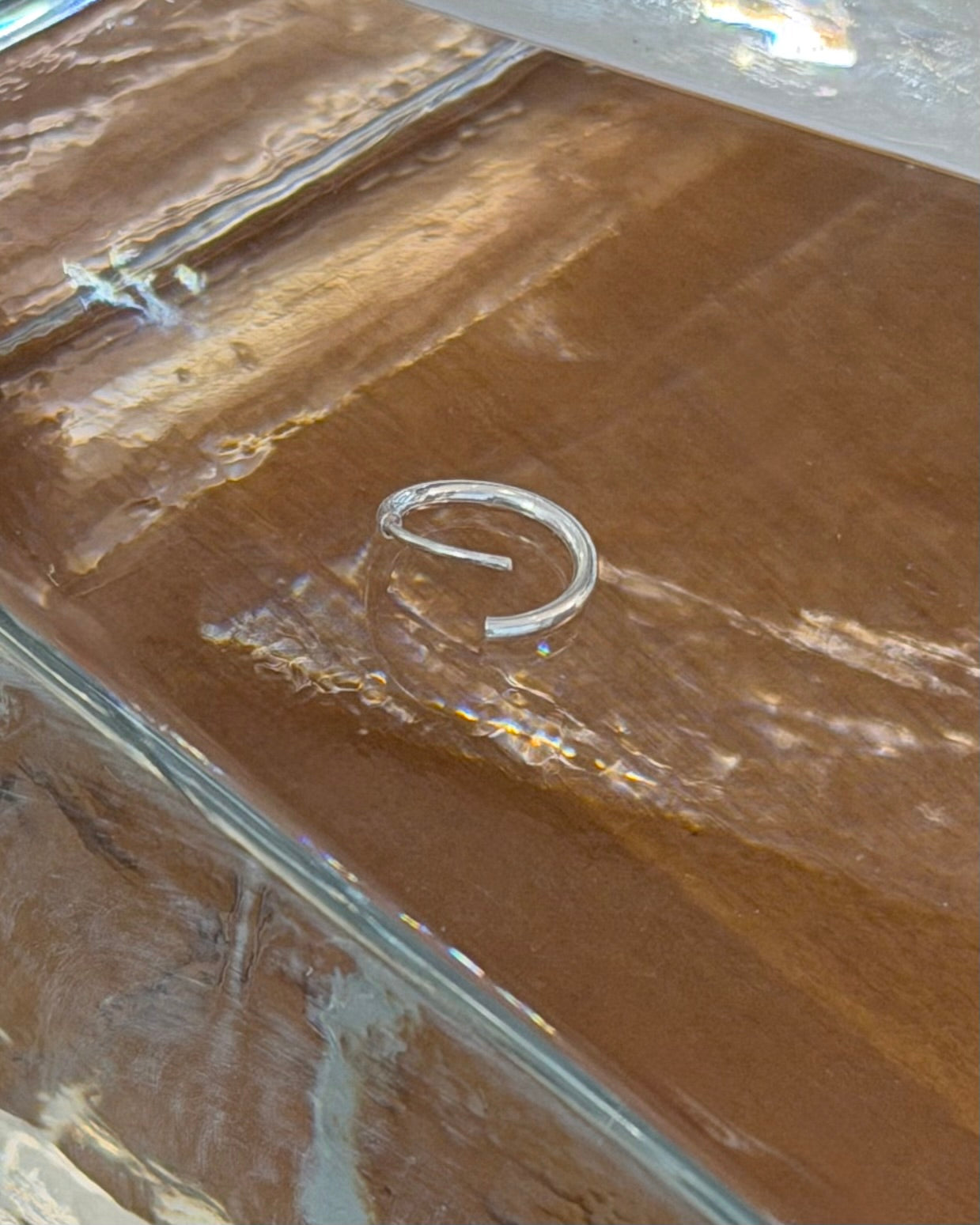 Twist lock hoop 925 earring