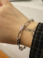 Interlock stainless steel bracelet