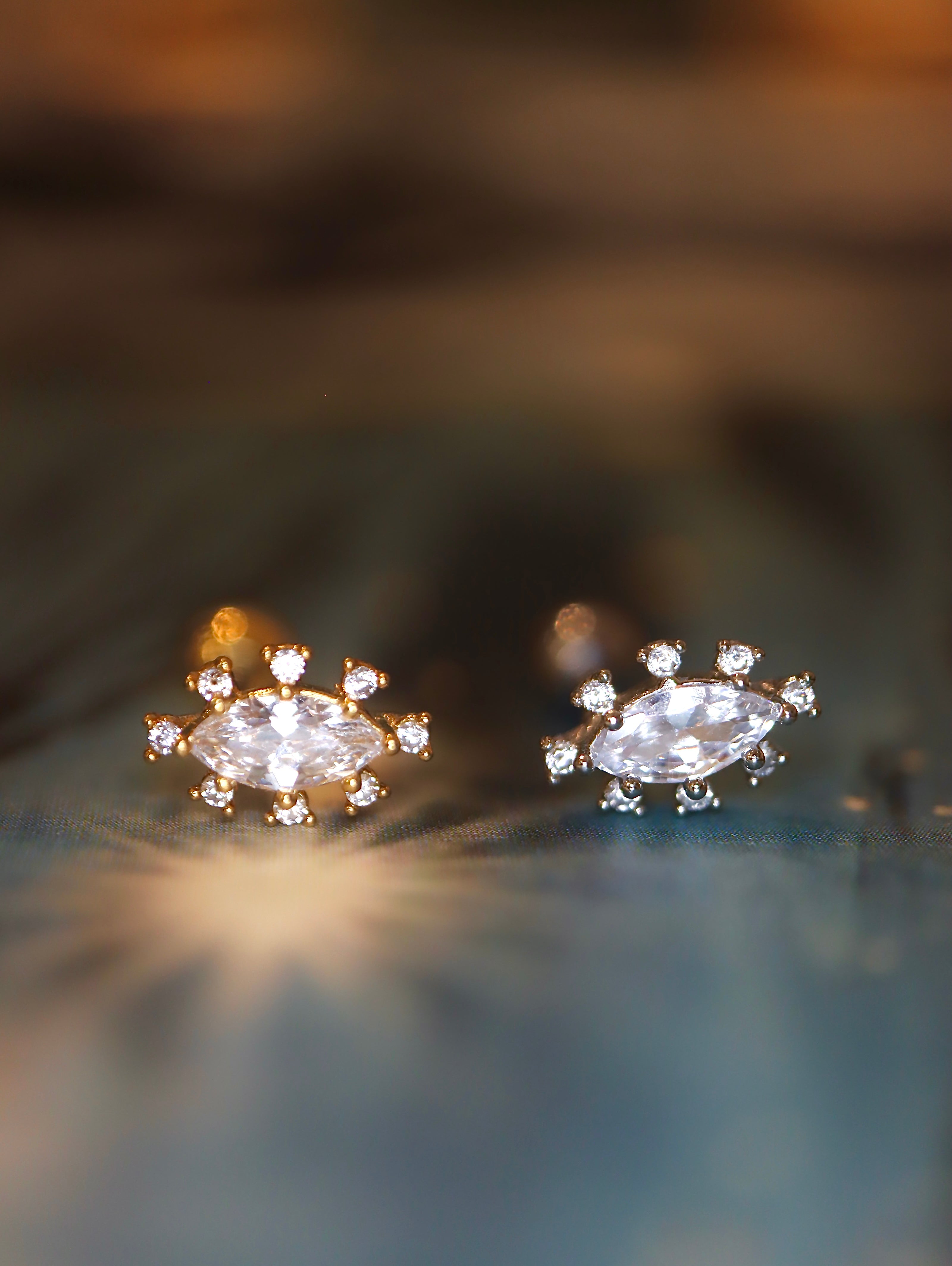Marquise Halo Stud Surgical Steel Piercing (1pc)