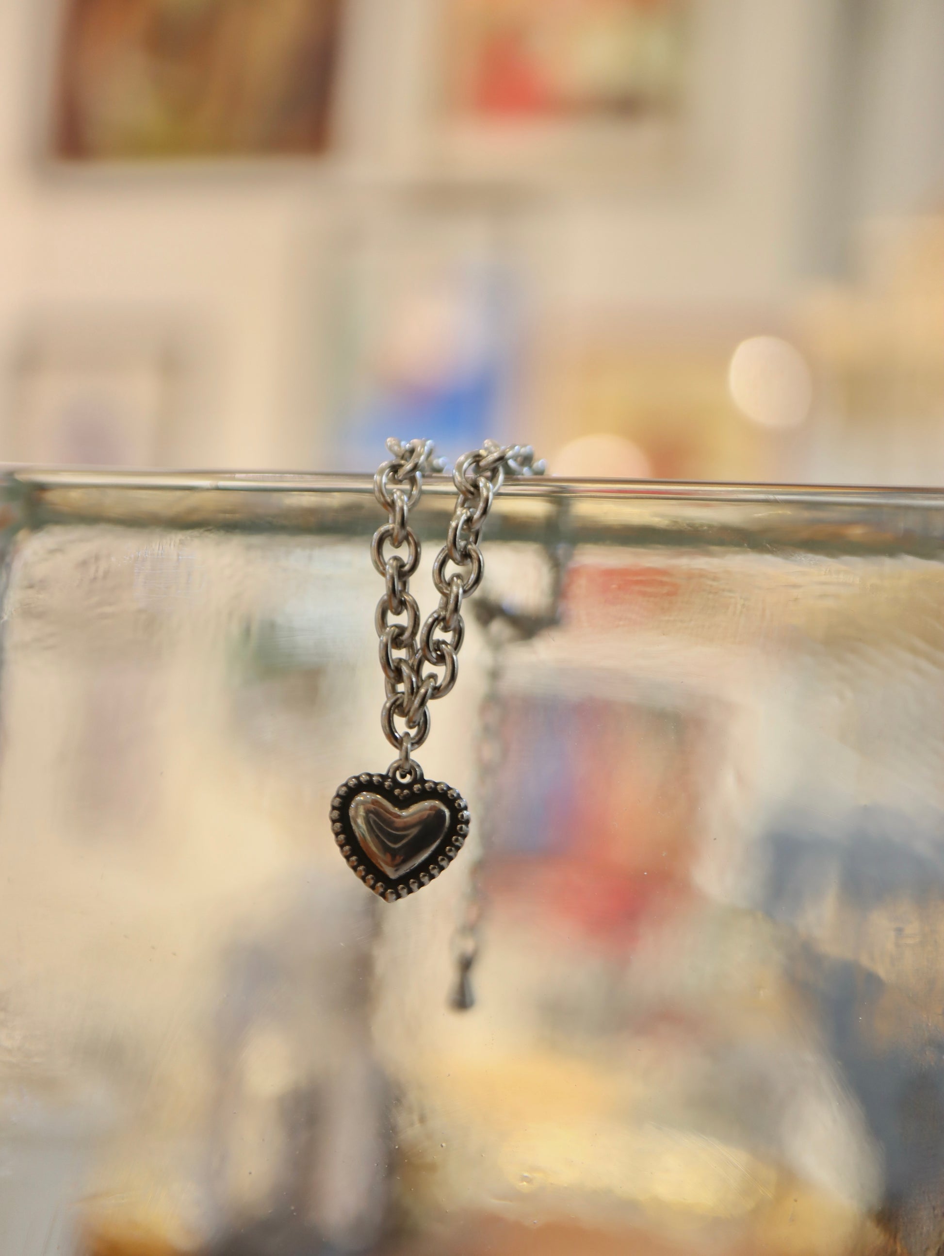 Chain pendant heart stainless steel bracelet