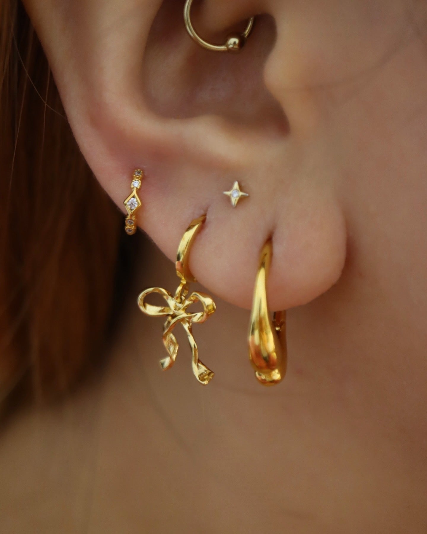 Mini sparkle s925 piercing stud earring (1pc)