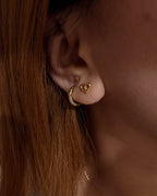 Sparkle in heart surgical steel piercing