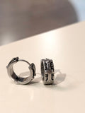 Surgical steel unisex hinge flat hoop earrings