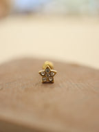 Star stud surgical steel piercing earring (1pc)