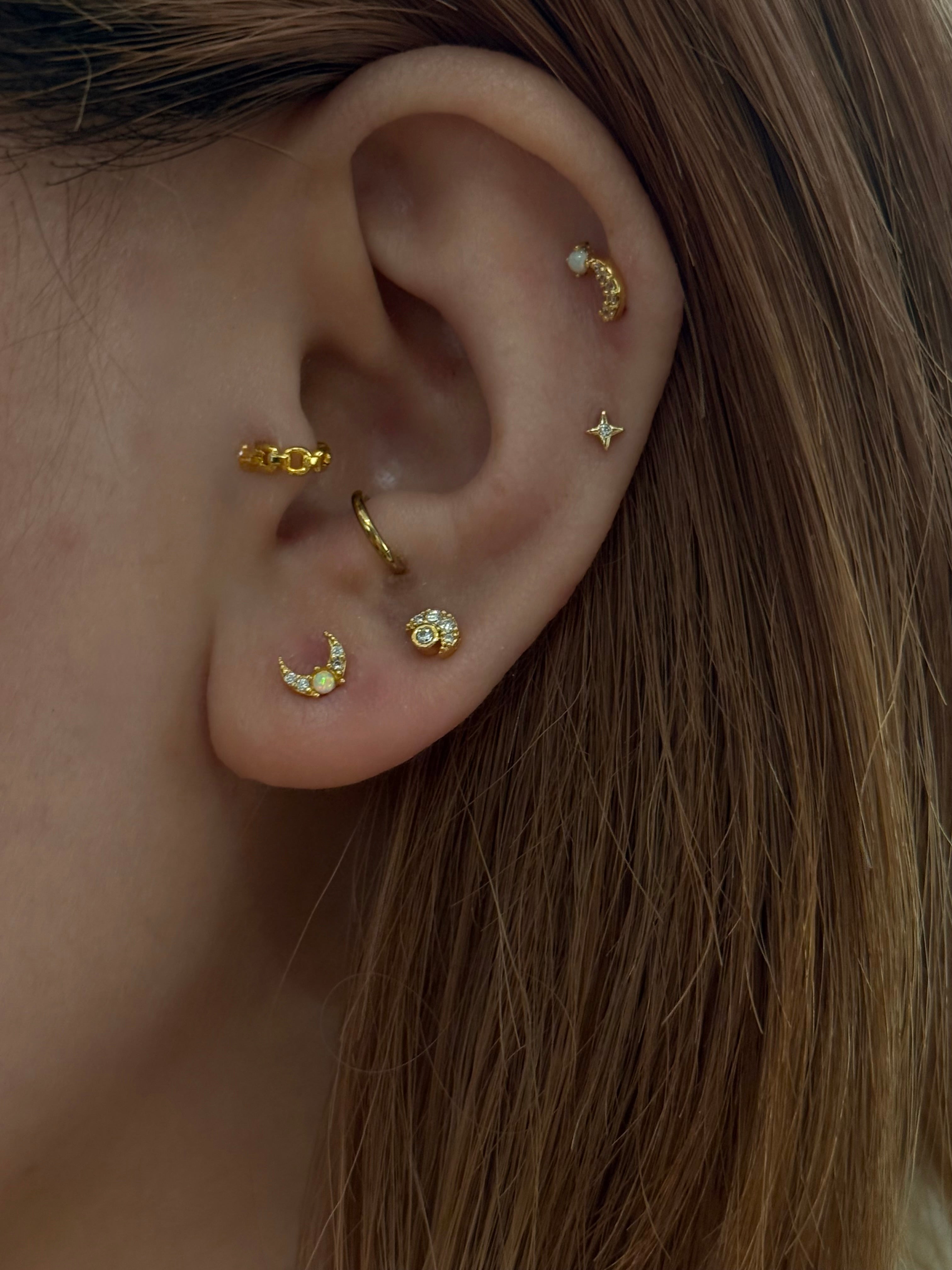 Cz silver925 piercing stud