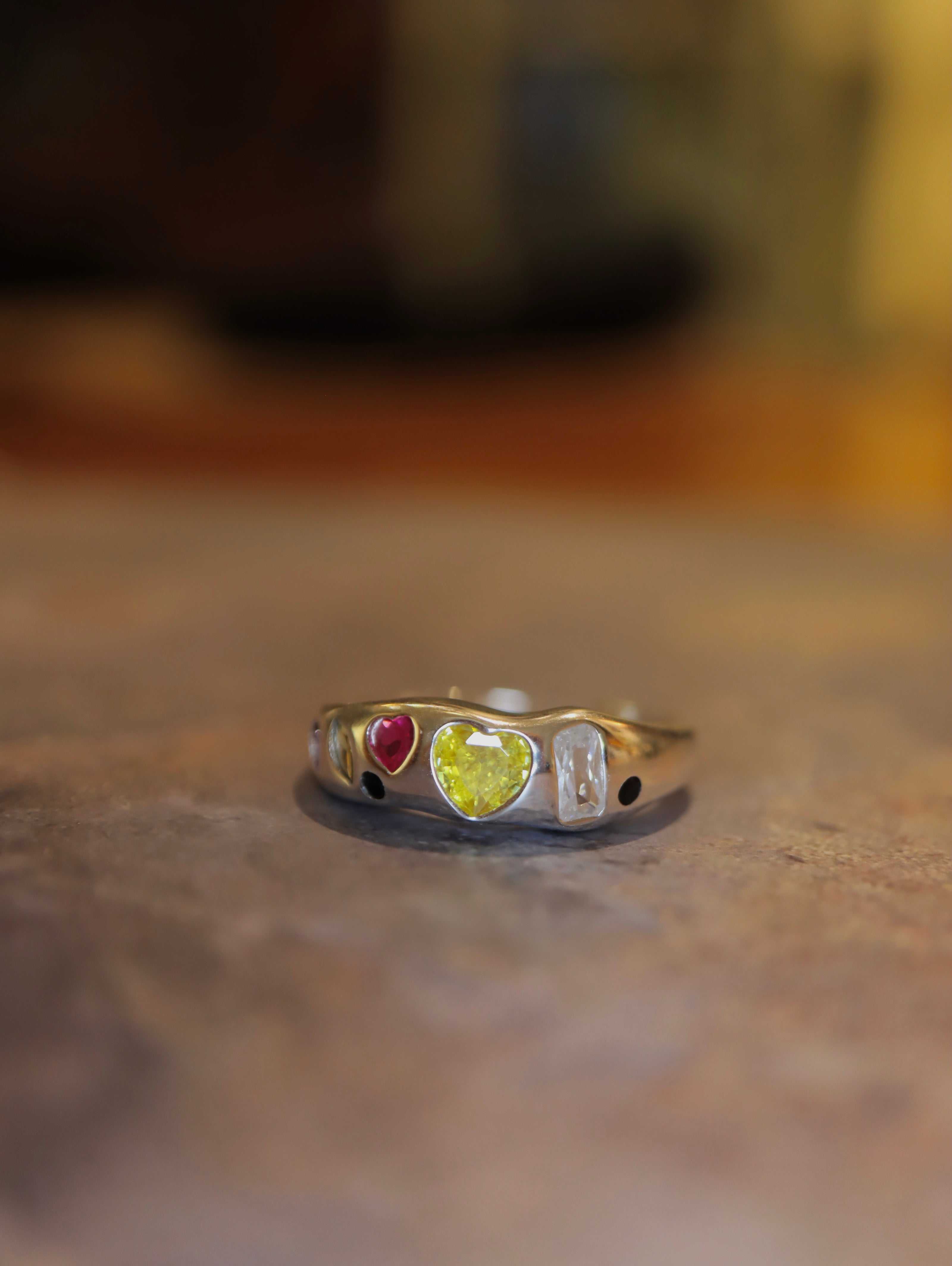 Multi-colour 925 Silver Ring