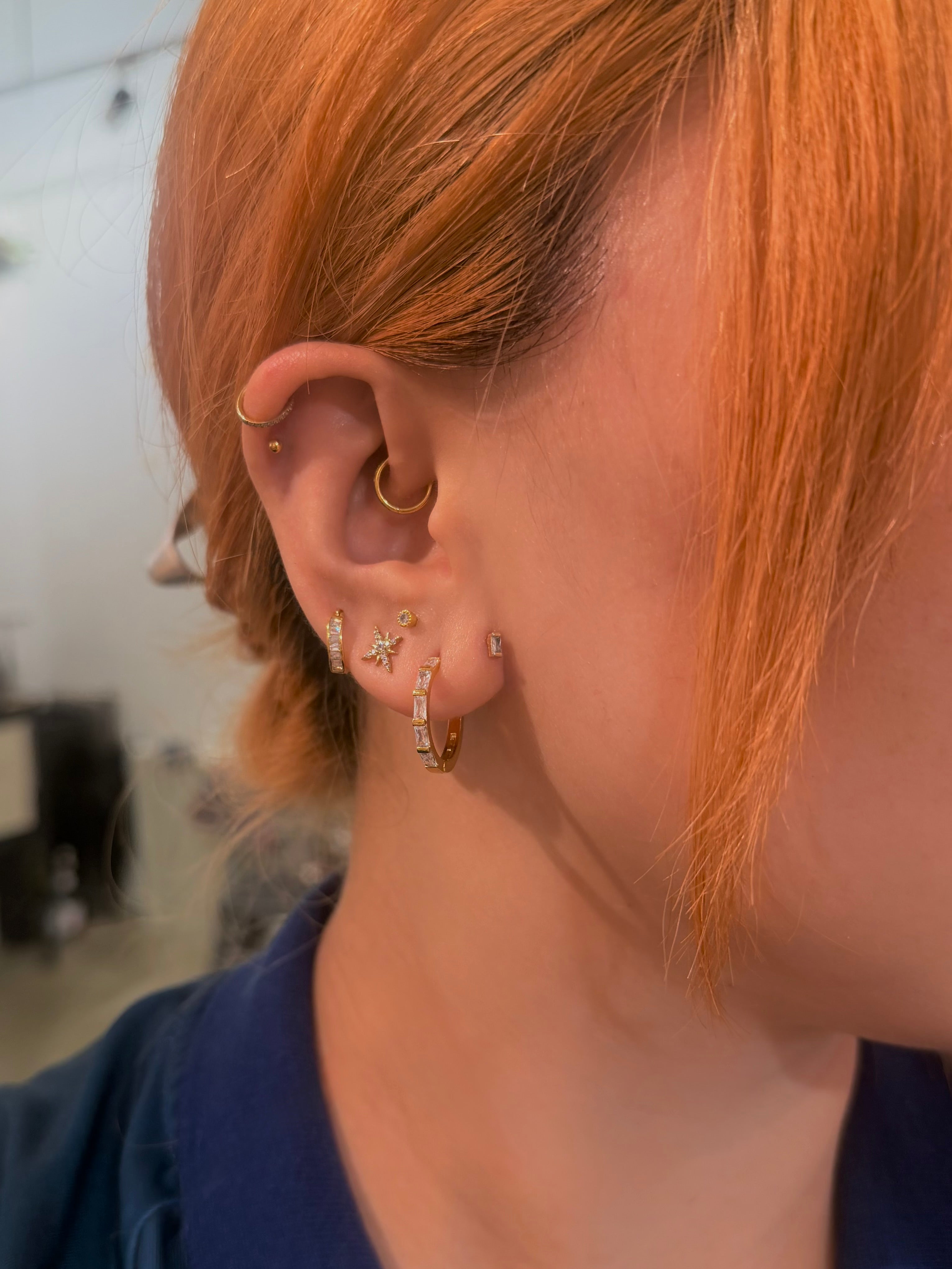 Echo Baguette Hoop Earrings
