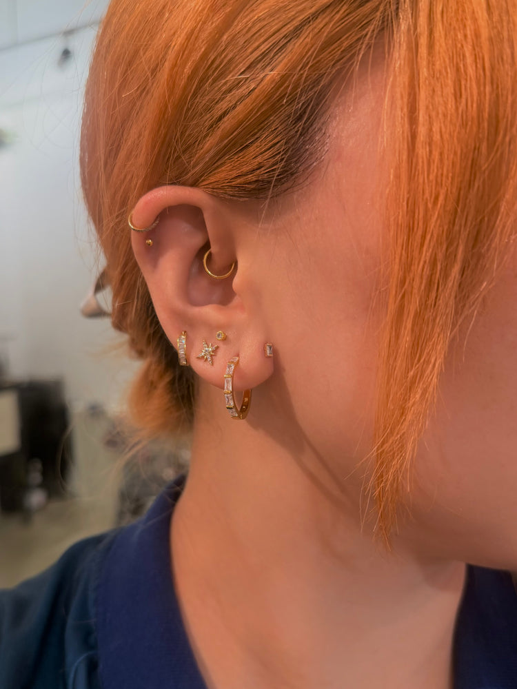 Echo Baguette Hoop Earrings