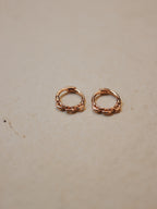 Mini chain 925 silver Huggie hoop earrings
