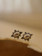 Beaded Starburst Stud 925 silver Earrings