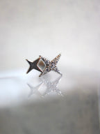 Double star 💫 stud piercing earring (1pc)